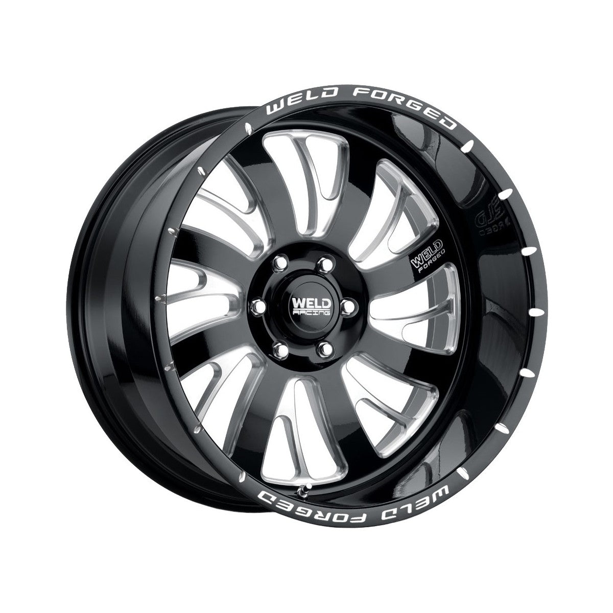 Weld W70424017BAA Falkata L Xt Wheel 22x14 8x170 ET-76 BS4.5 Gloss Black &amp; Contrast Cut