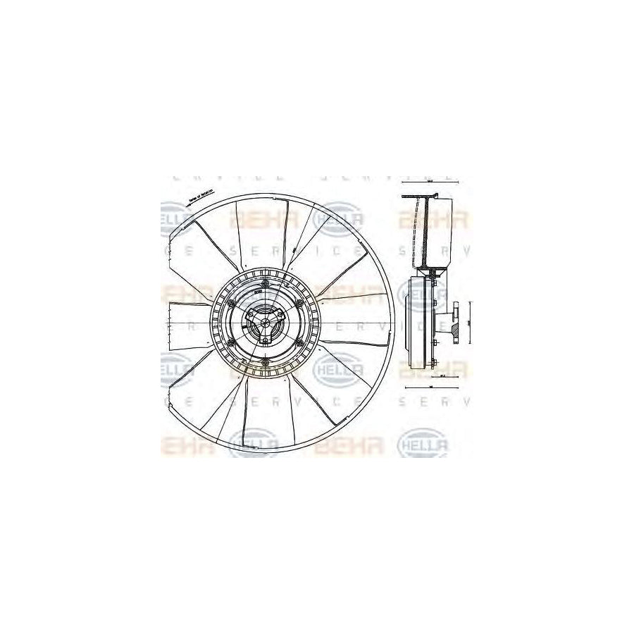 Hella 8MV 376 791-281 Fan, Radiator