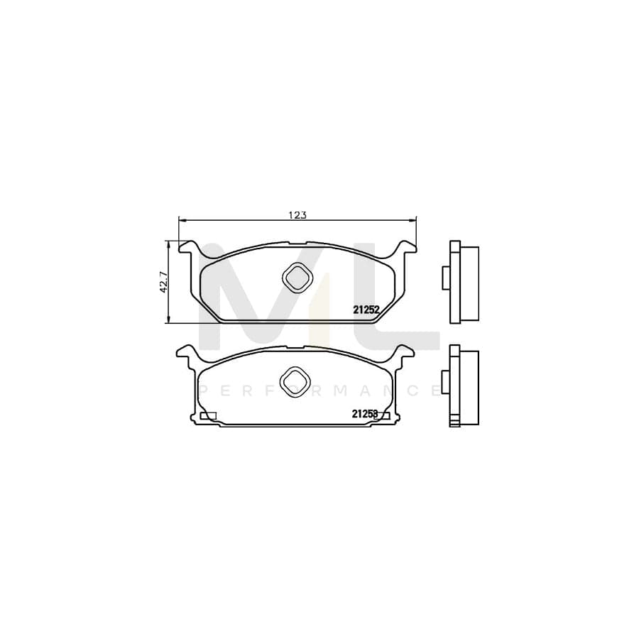 TEXTAR 2125202 Brake pad set not prepared for wear indicator | ML Performance Car Parts