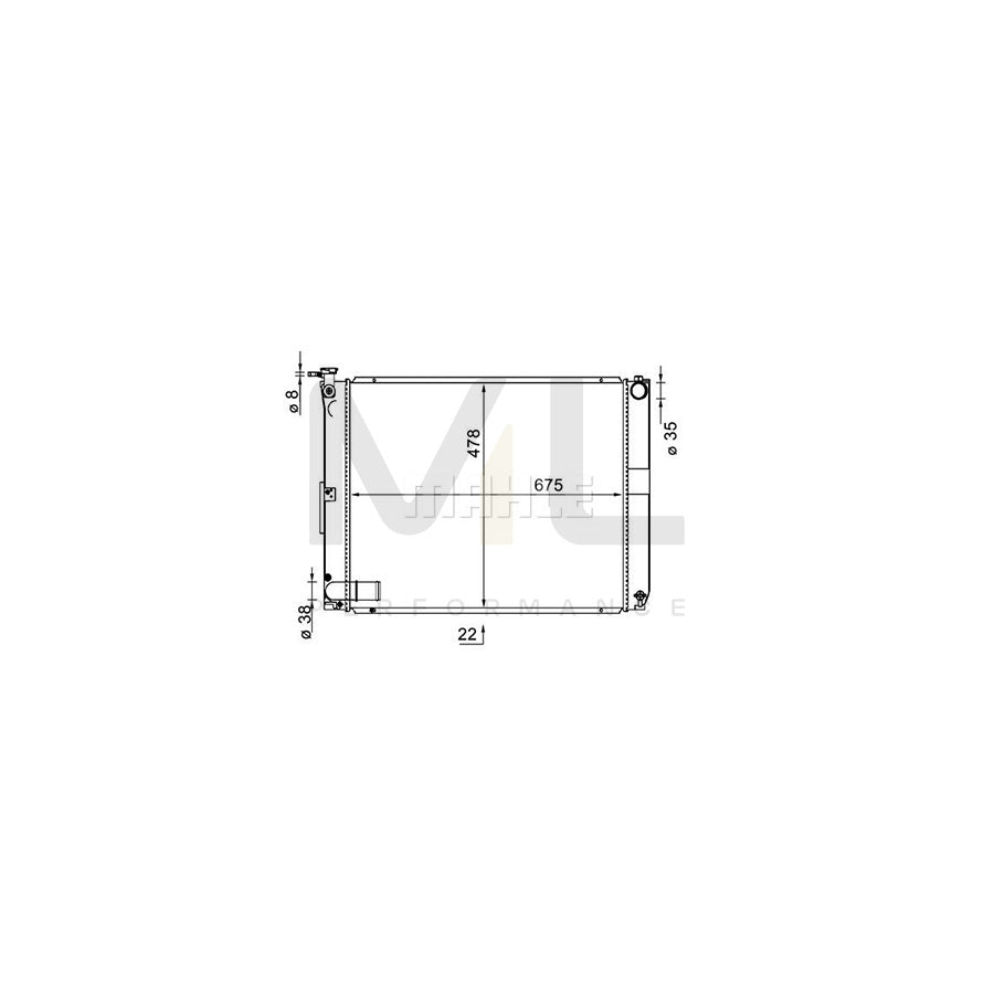 MAHLE ORIGINAL CR 1578 000S Engine radiator for LEXUS RX II (XU30) Brazed cooling fins | ML Performance Car Parts