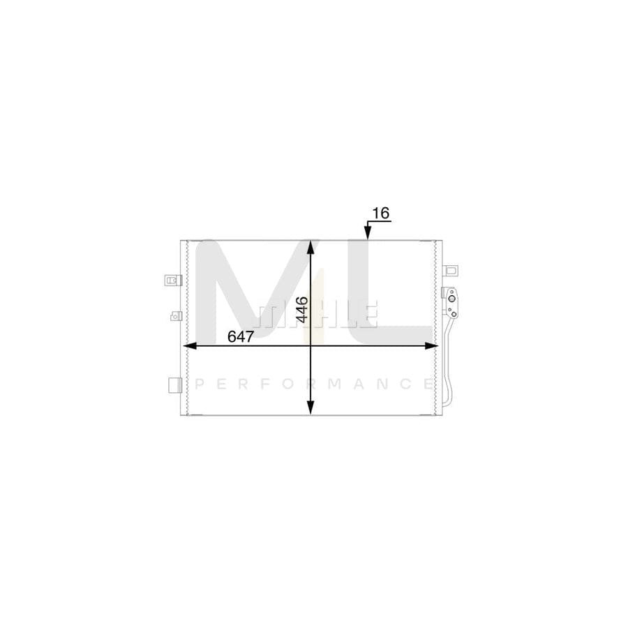 MAHLE ORIGINAL AC 46 000S Air conditioning condenser without dryer | ML Performance Car Parts