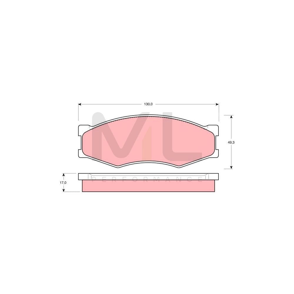 TRW Gdb318 Brake Pad Set Not Prepared For Wear Indicator | ML Performance Car Parts