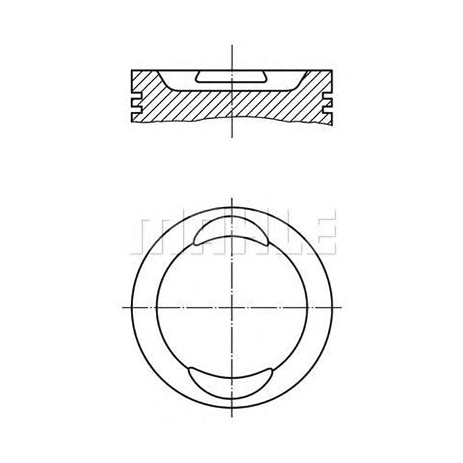 MAHLE ORIGINAL 029 02 02 Piston 75,51 mm, with piston rings | ML Performance Car Parts