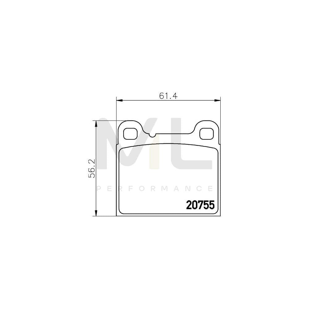 Hella 8DB 355 008-801 Brake Pad Set Not Prepared For Wear Indicator | ML Performance Car Parts