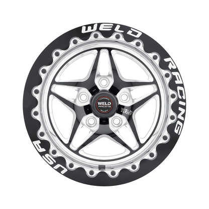 Weld 81HB7110W62F S81 Beadlock Wheel 17x11 5x115 ET5 BS6.2 Black Center - Polished Shell