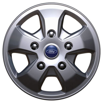 GENUINE FORD 1886435 x4 SET OF 4 TRANSIT CUSTOM - TOURNEO CUSTOM ALLOY WHEEL 16" 5-SPOKE DESIGN, SPARKLE SILVER, 2012 - 2018 | ML Performance UK