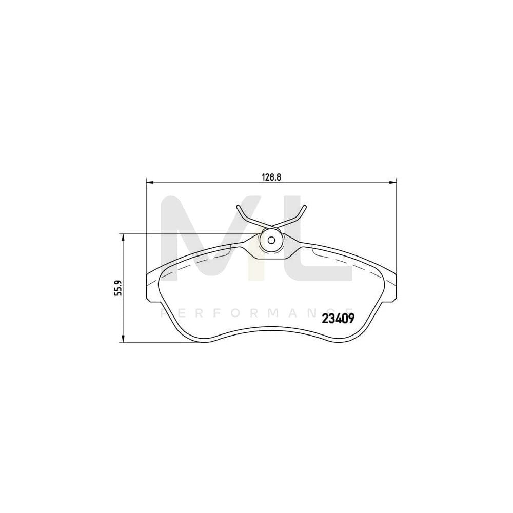 Brembo P 61 075 Brake Pad Set Excl. Wear Warning Contact | ML Performance Car Parts