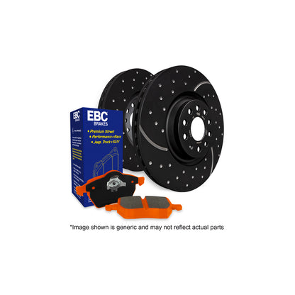 EBC PD15KF1108 Honda Accord Orangestuff Front Brake Pad & GD Disc Kit - Akebono Caliper 1 | ML Performance UK Car Parts