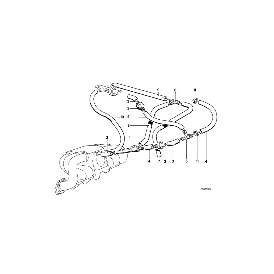 Genuine BMW 11611284714 E21 E28 Hose (Inc. 323i & 520i) | ML Performance UK Car Parts