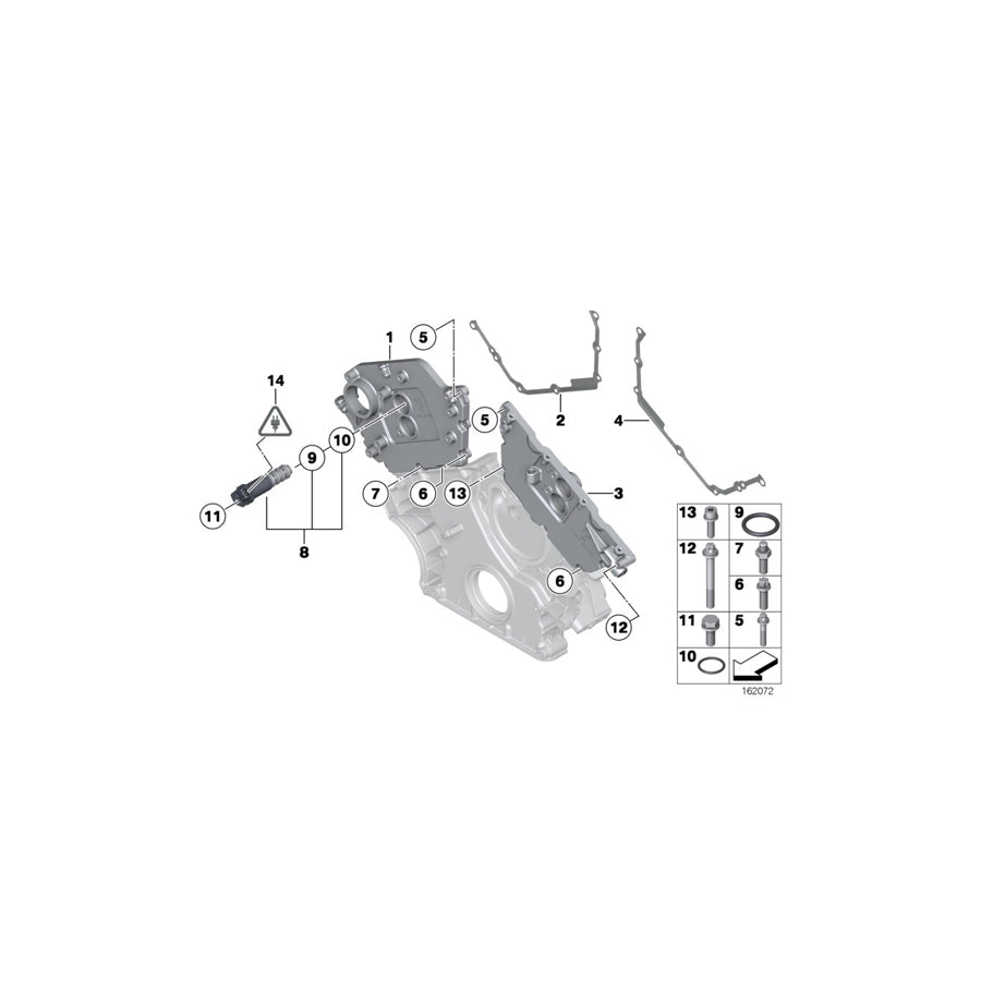 Genuine BMW 11148699005 G12 RR6 EWB Timing Case Cover, Top Zyl. 1-6 (Inc. 760i, M760iX & Ghost EWB) | ML Performance UK Car Parts