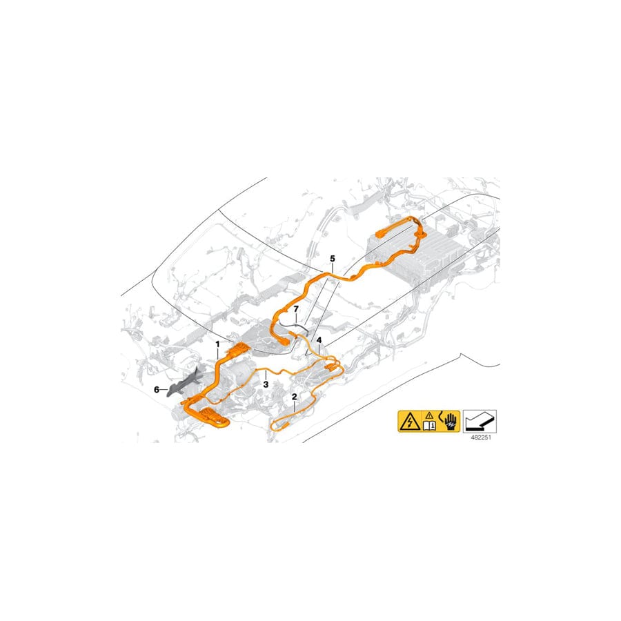 Genuine BMW 61129384227 F15 High-Voltage Cable Set, Edh (Inc.  & X5 40eX) | ML Performance UK Car Parts