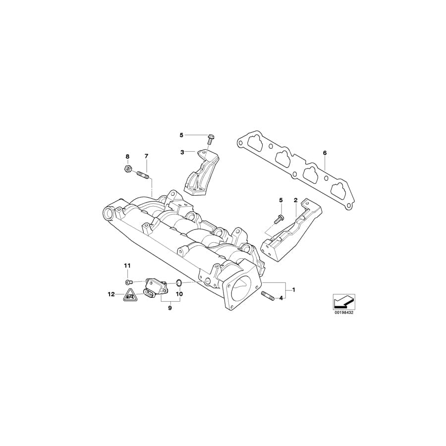 Genuine BMW 11611524535 R53 Bracket, Charge-Air Cooler (Inc. Cooper S & Coop.S JCW GP) | ML Performance UK Car Parts