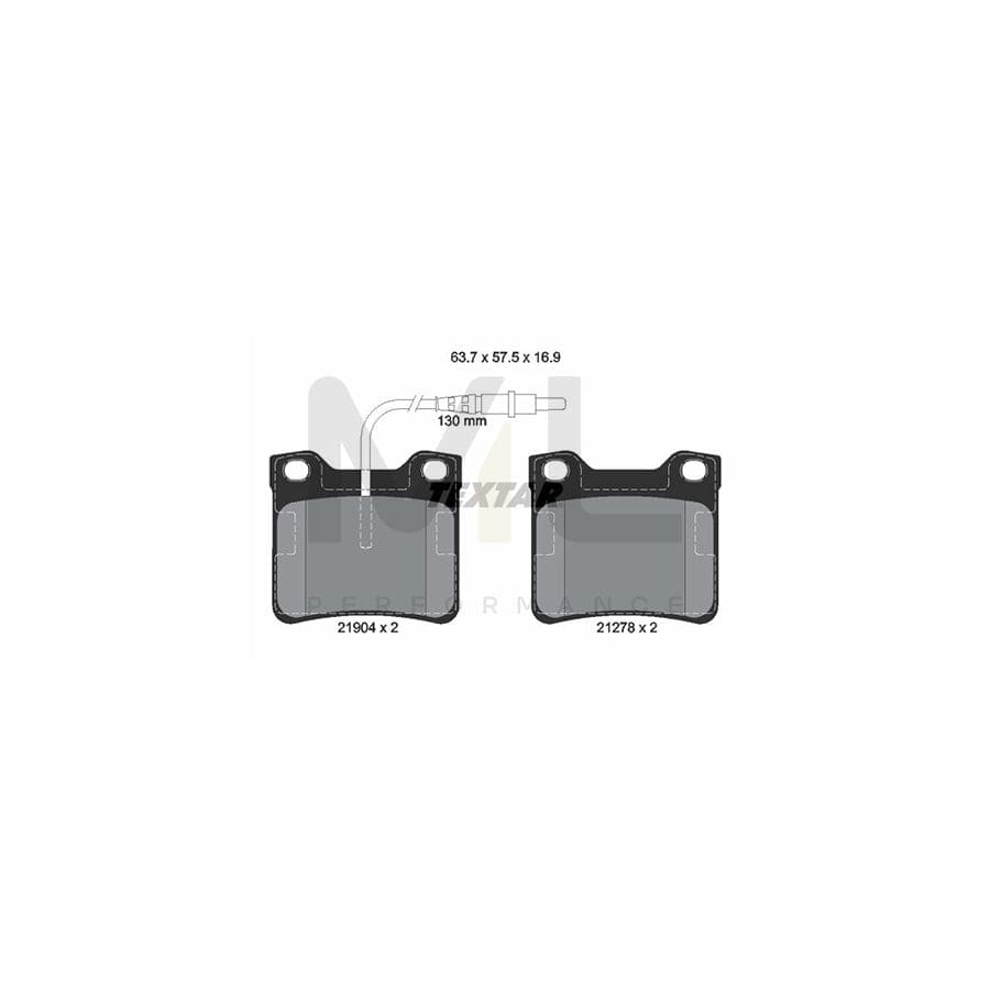 TEXTAR 2190403 Brake pad set with integrated wear warning contact | ML Performance Car Parts