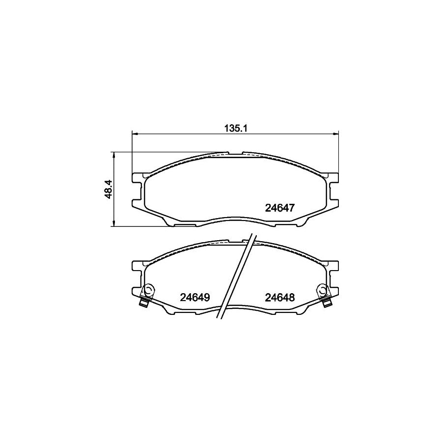 Hella 8AS 355 666-601 Hand Brake Cable