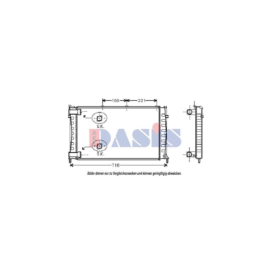 AKS Dasis 060000N Engine Radiator For Citroën Xm | ML Performance UK