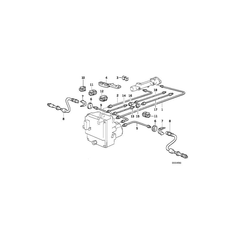 Genuine BMW 34326755540 E34 E39 Pipe M12/M12-960mm (Inc. 540i, 520i & 523i) | ML Performance UK Car Parts