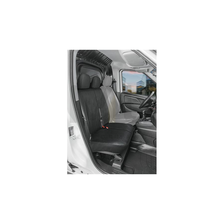 WALSER 11542 Car seat cover for FORD TRANSIT CONNECT Black, Leatherette, Polyester, Front | ML Performance Car Parts