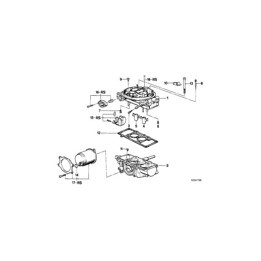 Genuine BMW 13111715126 E30 E28 Cover Carburettor (Inc. 316 & 518) | ML Performance UK Car Parts