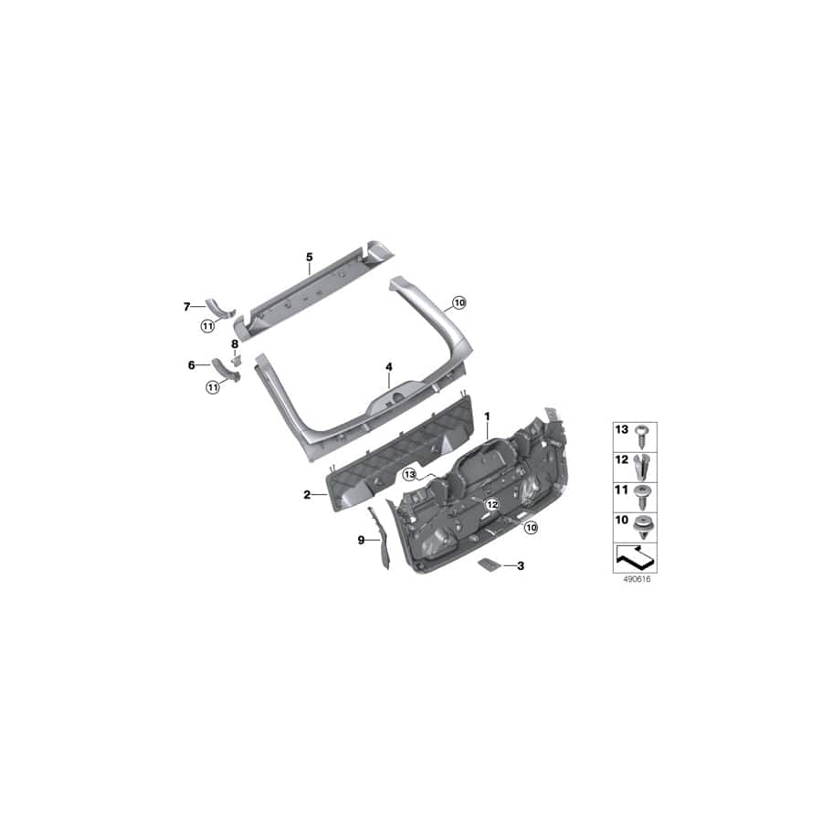 Genuine BMW 51497390404 G31 Cover Panel Flap Hinge Bracket Right (Inc. 520i, 530iX & 540dX) | ML Performance UK Car Parts