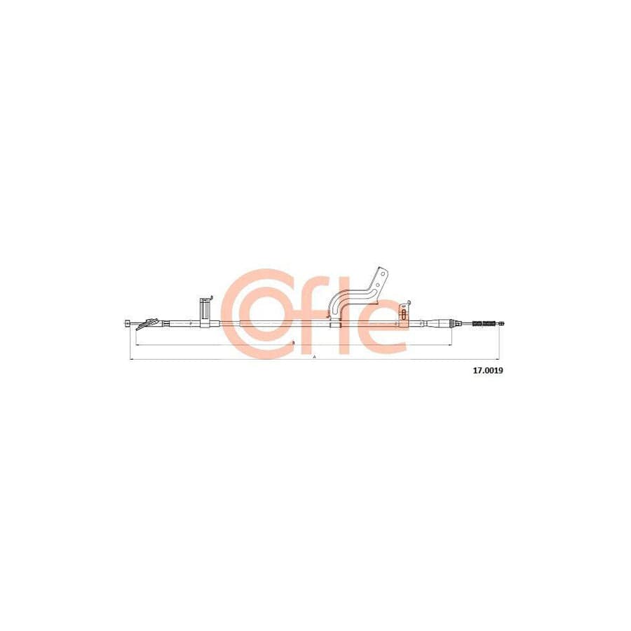 Cofle 92.17.0019 Hand Brake Cable For Nissan Micra Iv Hatchback (K13)