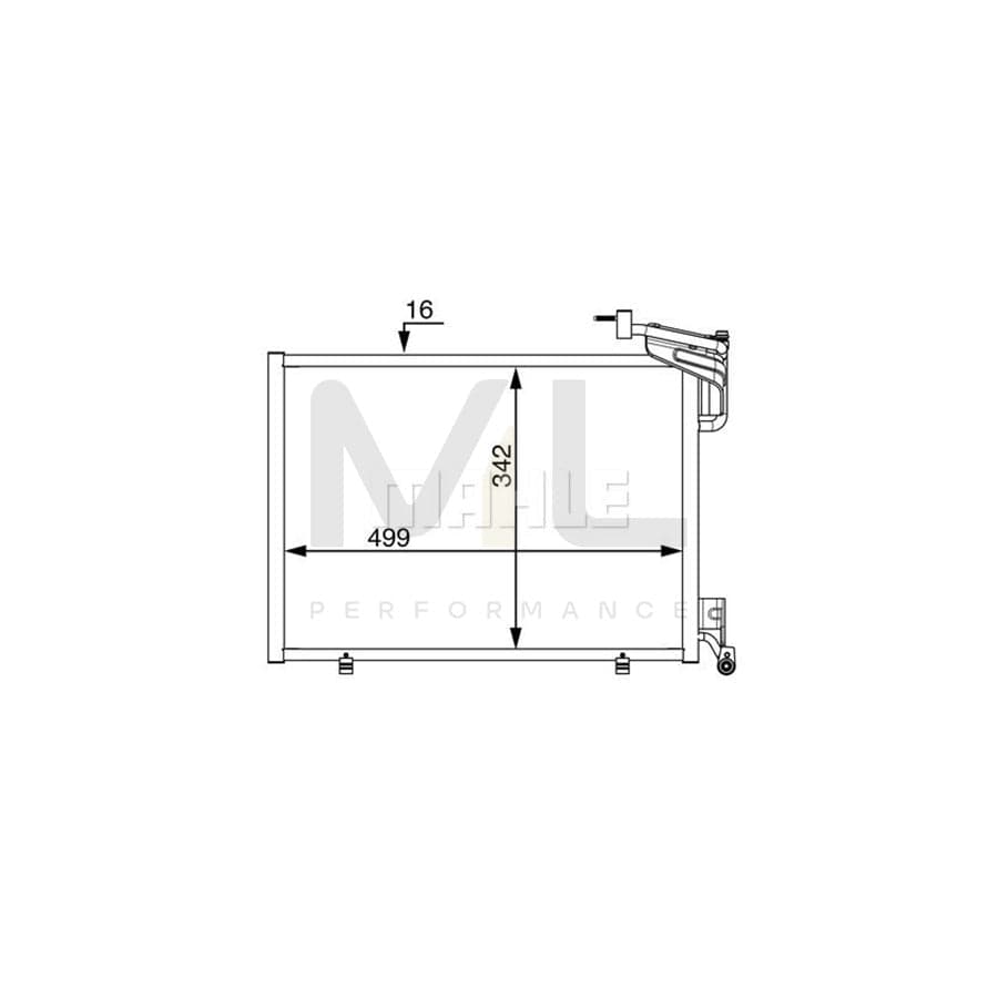 MAHLE ORIGINAL AC 21 000S Air conditioning condenser without gasket / seal, without dryer | ML Performance Car Parts