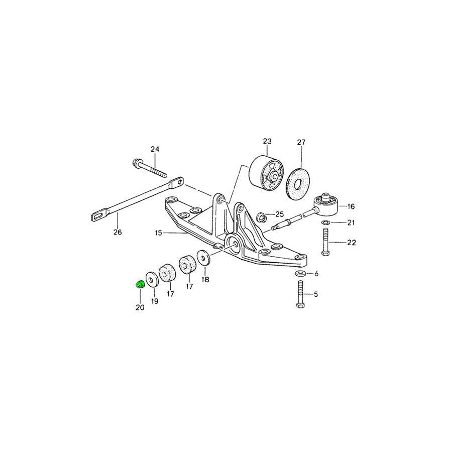 Genuine Porsche Gearbox Bracket Lock Nut Porsche 993 C2/Rs | ML Performance UK Car Parts