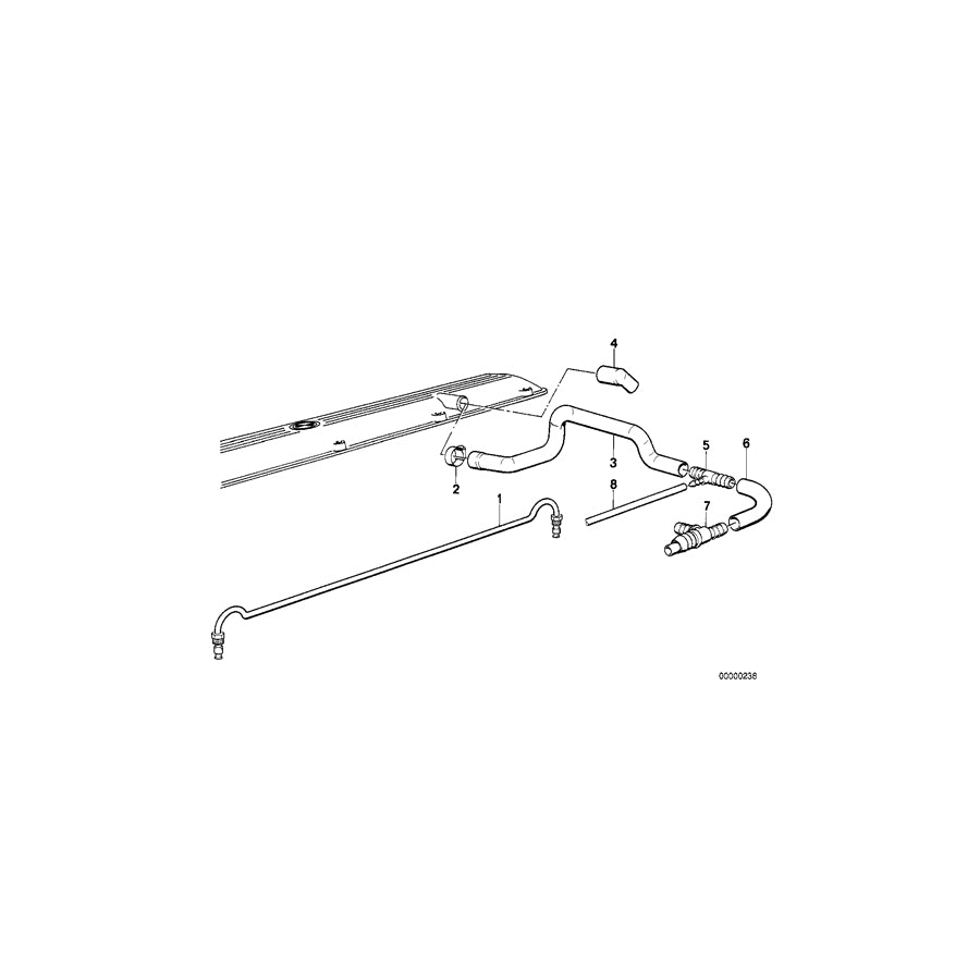 Genuine BMW 11151277718 E28 Vent Hose (Inc. 520i) | ML Performance UK Car Parts