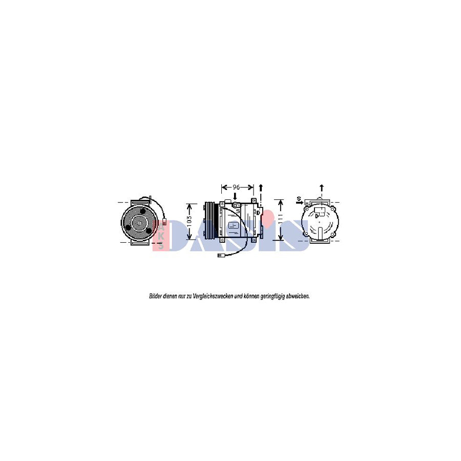 AKS Dasis 858395N Compressor, Air Conditioning For Mazda 323 | ML Performance UK