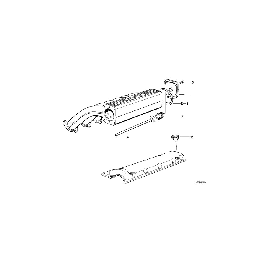 Genuine BMW 11151702286 E38 E31 Vent Pipe Zyl.7-12 (Inc. L7, 750iLS & 850Ci) | ML Performance UK Car Parts