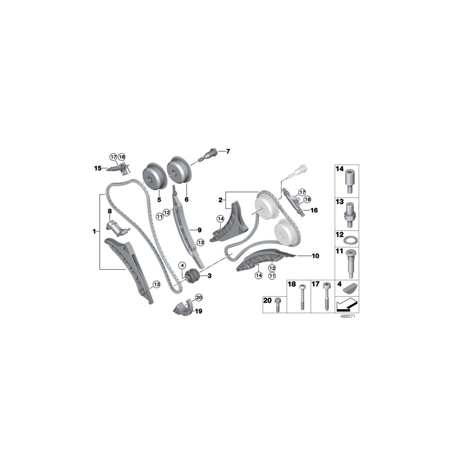 Genuine BMW 11368601046 G11 G06 G15 Adjustment Unit, Inlet Camshaft (Inc. 750LiX 4.4, 750LiX & X6 M50iX) | ML Performance UK Car Parts