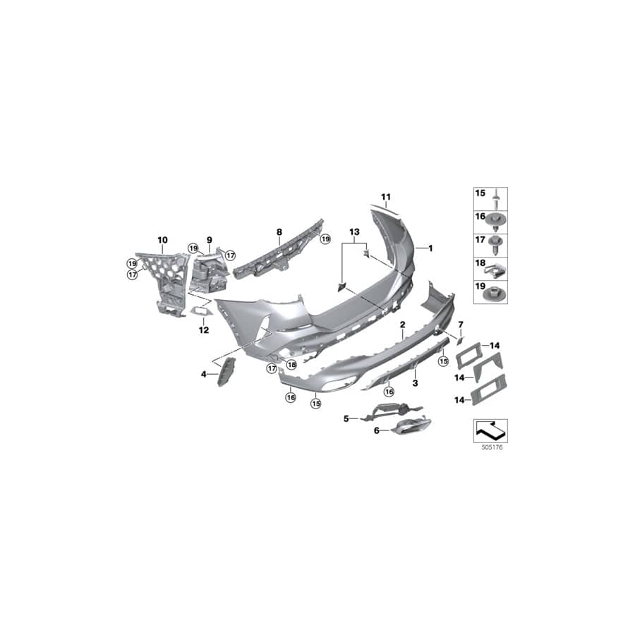 Genuine BMW 51128069962 G06 Mount, Rear Bumper Right Corner MSP (Inc. X6 40iX, X6 40i & X6 M50iX) | ML Performance UK Car Parts