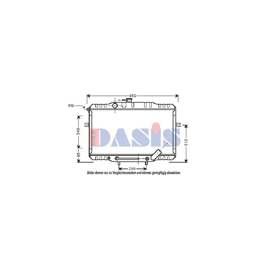 AKS Dasis 560011N Engine Radiator For Hyundai H100 | ML Performance UK