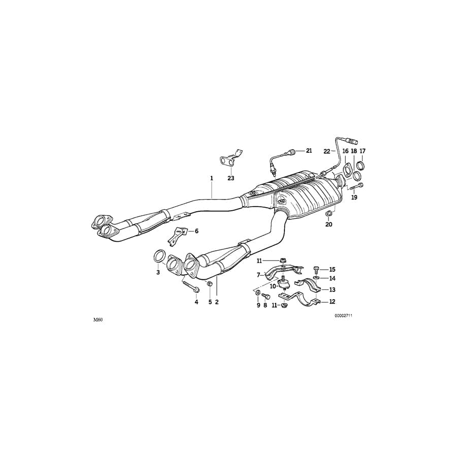 Genuine BMW 18301741688 E34 Right Exhaust Support A5S 560Z (Inc.  & 540i) | ML Performance UK Car Parts