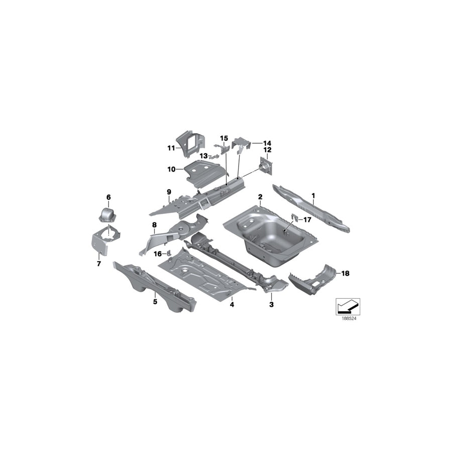 Genuine BMW 41007225200 E89 Support Rht, Rear Right (Inc. Z4 23i, Z4 35i & Z4 20i) | ML Performance UK