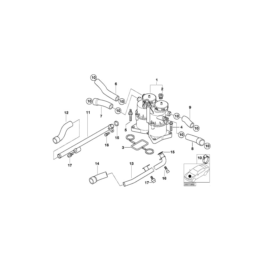 Genuine BMW 11152248396 E38 E65 Vent Hose Zyl. 1-4 (Inc. 740d) | ML Performance UK Car Parts