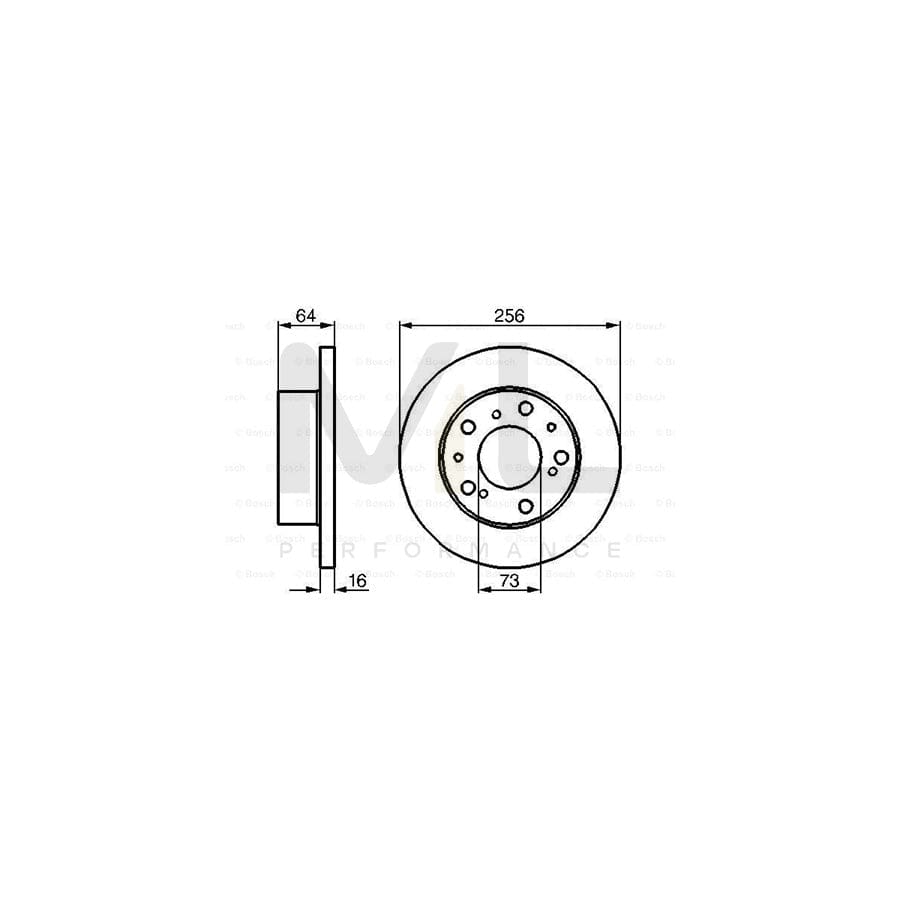 BOSCH 0 986 479 B24 Brake Disc Solid, Coated, with bolts/screws | ML Performance Car Parts