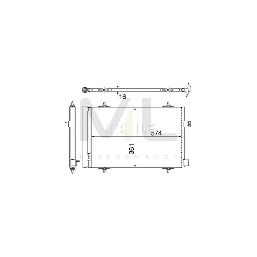 MAHLE ORIGINAL AC 938 001S Air conditioning condenser with dryer | ML Performance Car Parts