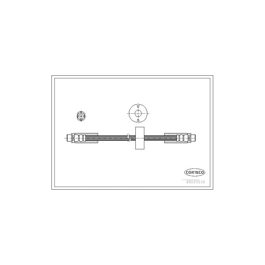 Corteco 19033516 Brake Hose For Audi Allroad C5 (4Bh) | ML Performance UK