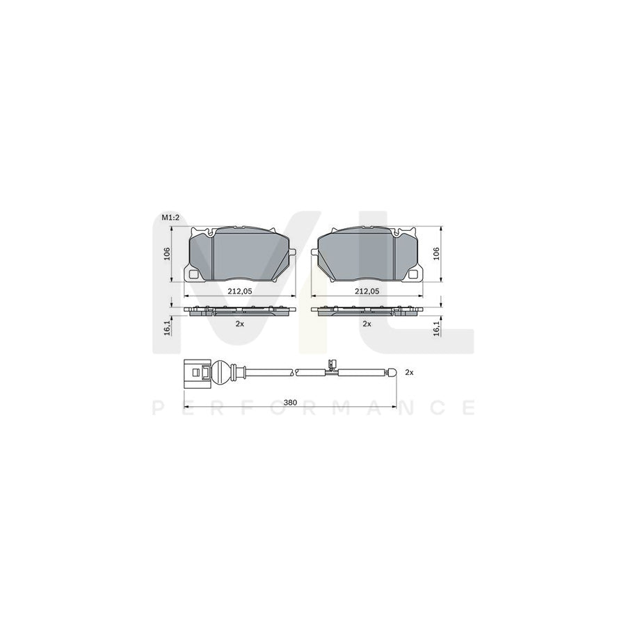 Bosch 0986424874 Brake Pad Set BP2497 | ML Performance Car Parts