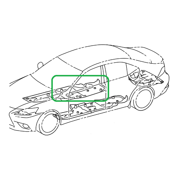 Genuine Lexus 58401-53070 IS Phase 3 O/S Rear Body Undercover