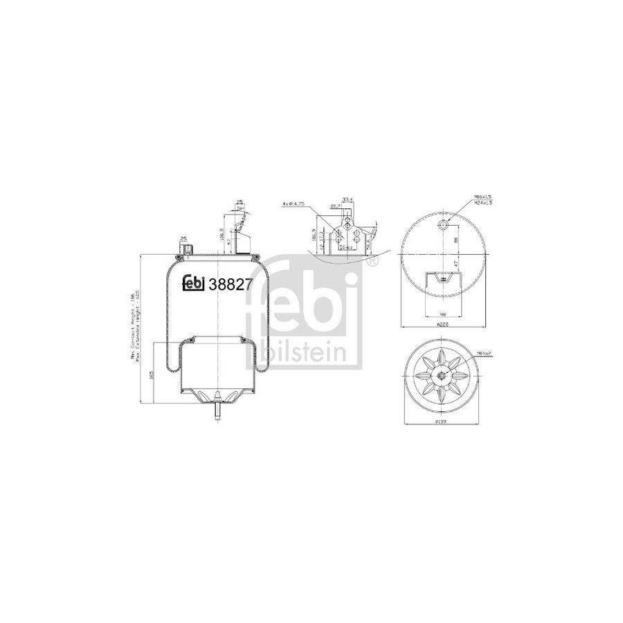 Febi Bilstein 38827 Boot, Air Suspension