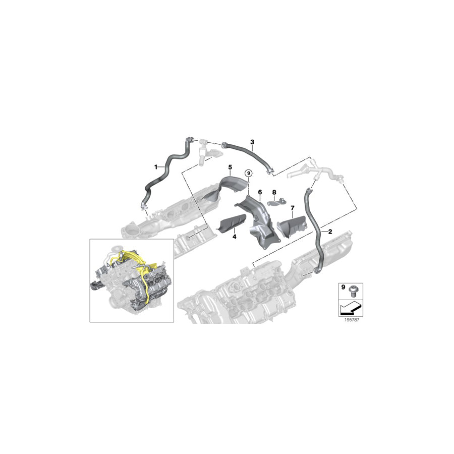 Genuine BMW 11157589999 E70 E71 Bracket For Acoustic Cover (Inc. X5 M & X6 M) | ML Performance UK Car Parts