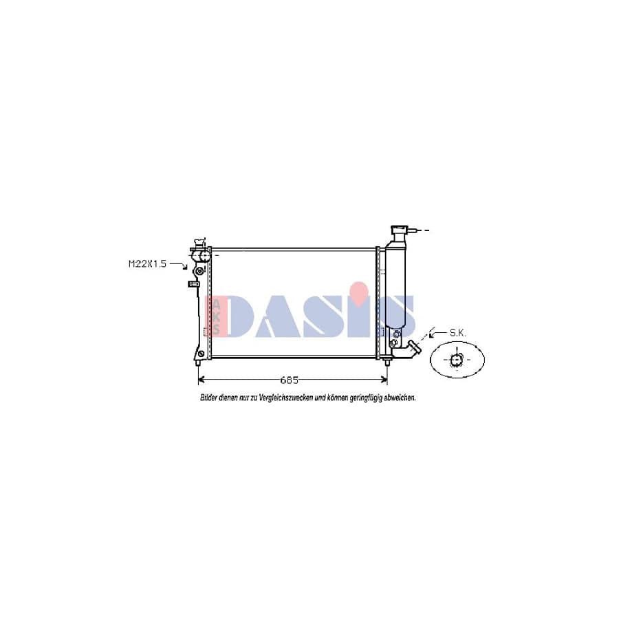 AKS Dasis 060007N Engine Radiator For Citroën Zx Hatchback (N2) | ML Performance UK