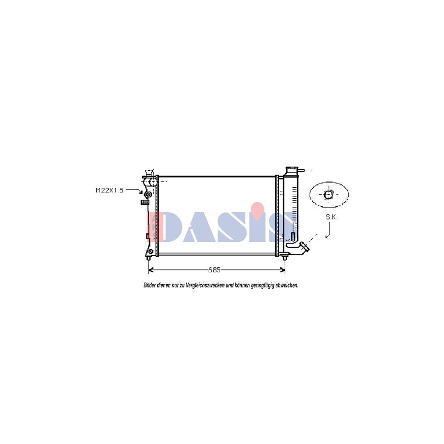 AKS Dasis 280070T Engine Radiator | ML Performance UK