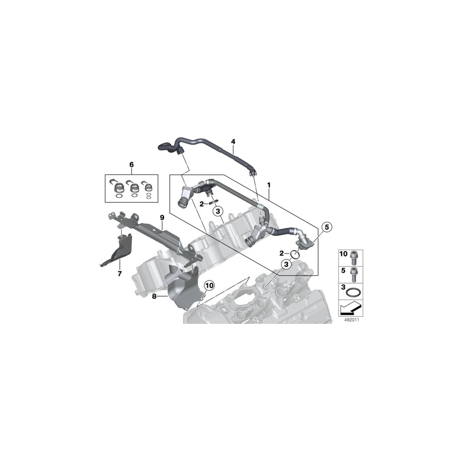 Genuine BMW 11157646728 F15 F16 Holder (Inc. X6 50iX 4.4, X6 50iX & X5 50iX) | ML Performance UK Car Parts