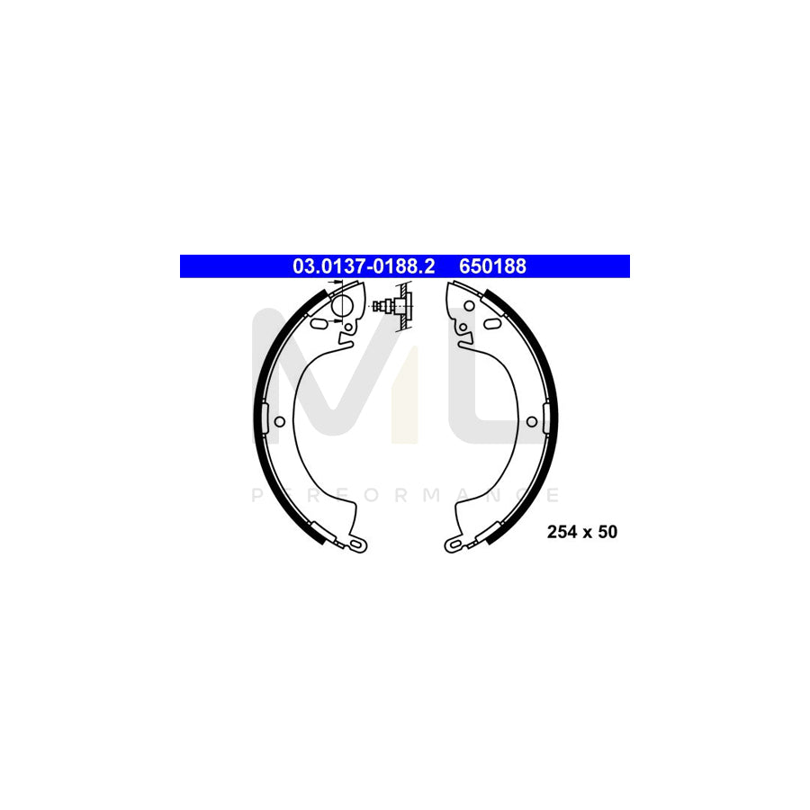 ATE 03.0137-0188.2 Brake Shoe Set | ML Performance Car Parts