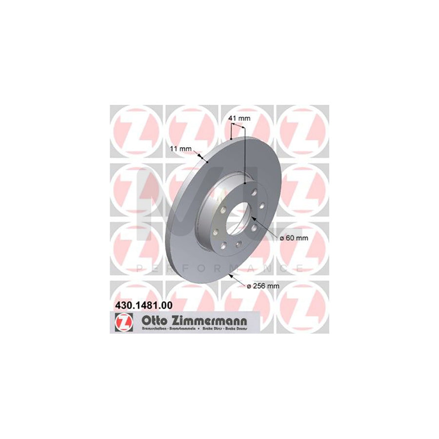 ZIMMERMANN 430.1481.00 Brake Disc Solid | ML Performance Car Parts