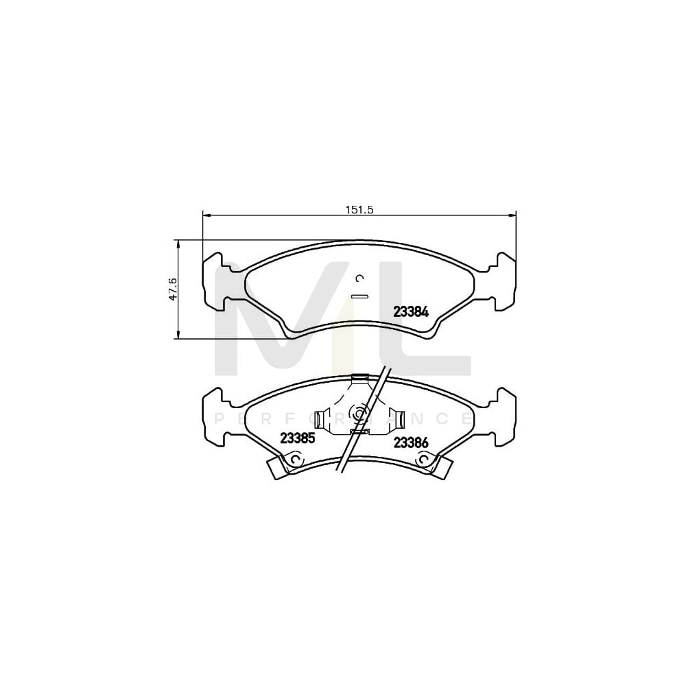 Hella 8DB 355 008-241 Brake Pad Set With Acoustic Wear Warning | ML Performance Car Parts