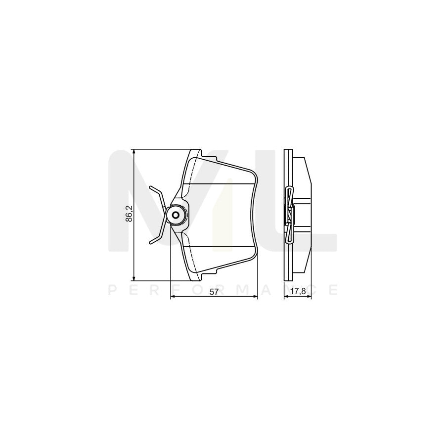 Bosch 0986495090 Brake Pad Set With Mounting Manual BP1537 | ML Performance Car Parts