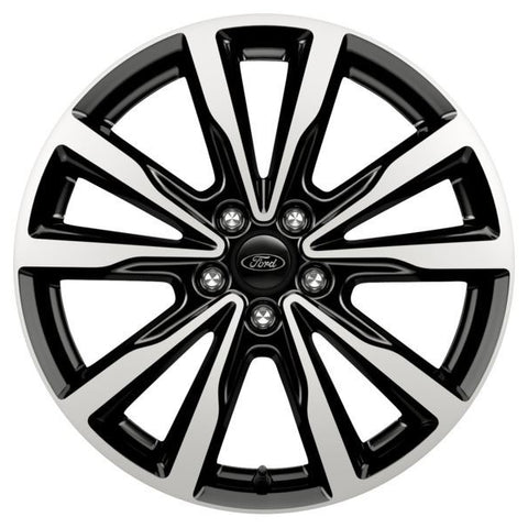 GENUINE FORD 2419436 x4 SET OF 4 KUGA ALLOY WHEEL 18" 5 X 2-SPOKE V DESIGN, BLACK MACHINED 09/2016 - 11/2019 | ML Performance UK